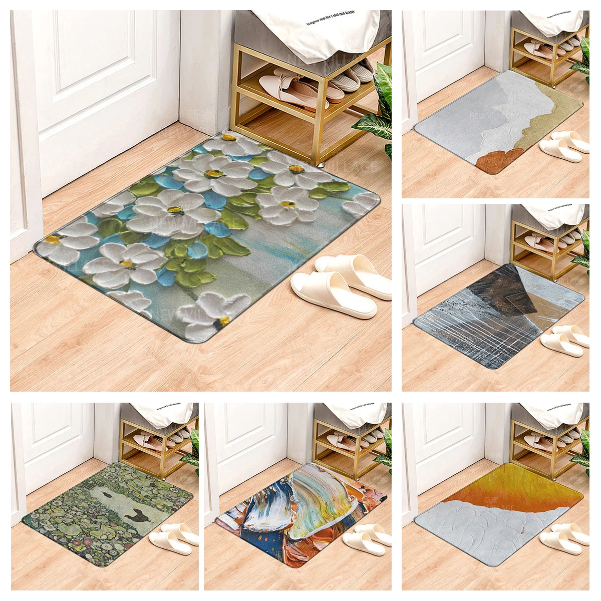 

House entrance carpet Home doormat entrance Room Bath mat Foot mat bathroom non-slip mat Kitchen water absorption mat