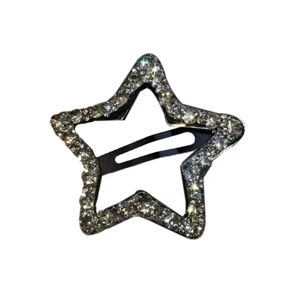 New Fashion Sparkling Five-pointed Star Hairpin Headdress Hair Accessories Female Clip Hair Shiny Zircon Trendy Korean Pent D6U2