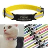 Reflective Cat Collar Engraved Safe Cats Kitten Collars with Bell Puppy Pet Necklace Accessories for Cat Small Dog Chihuahua 1
