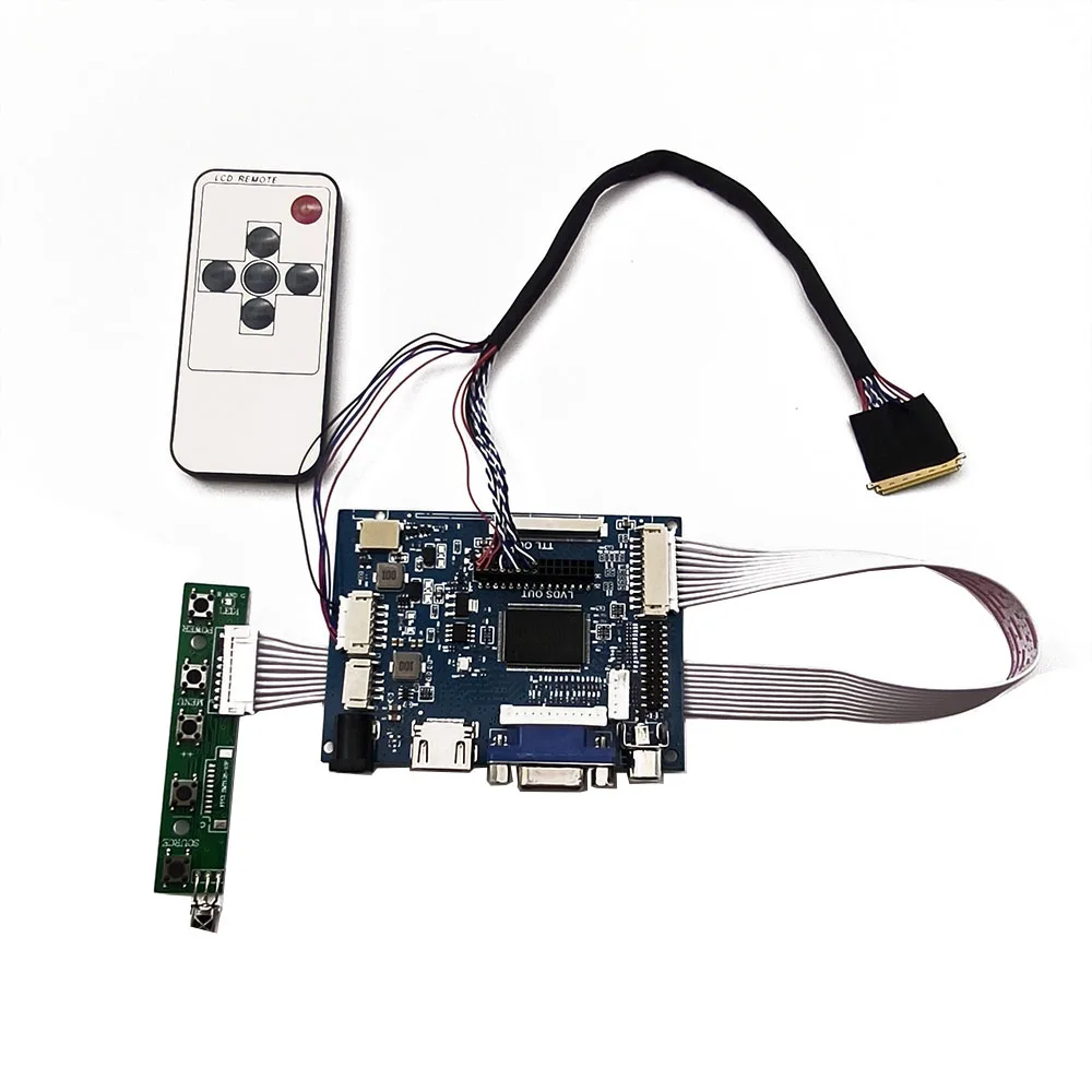 Kit de Placa de Controle para Tela Lcd Hdmi Mais Vga Ltn156at17 Ltn156at02 Ltn156at24 com Controle em Led - Imagem 3