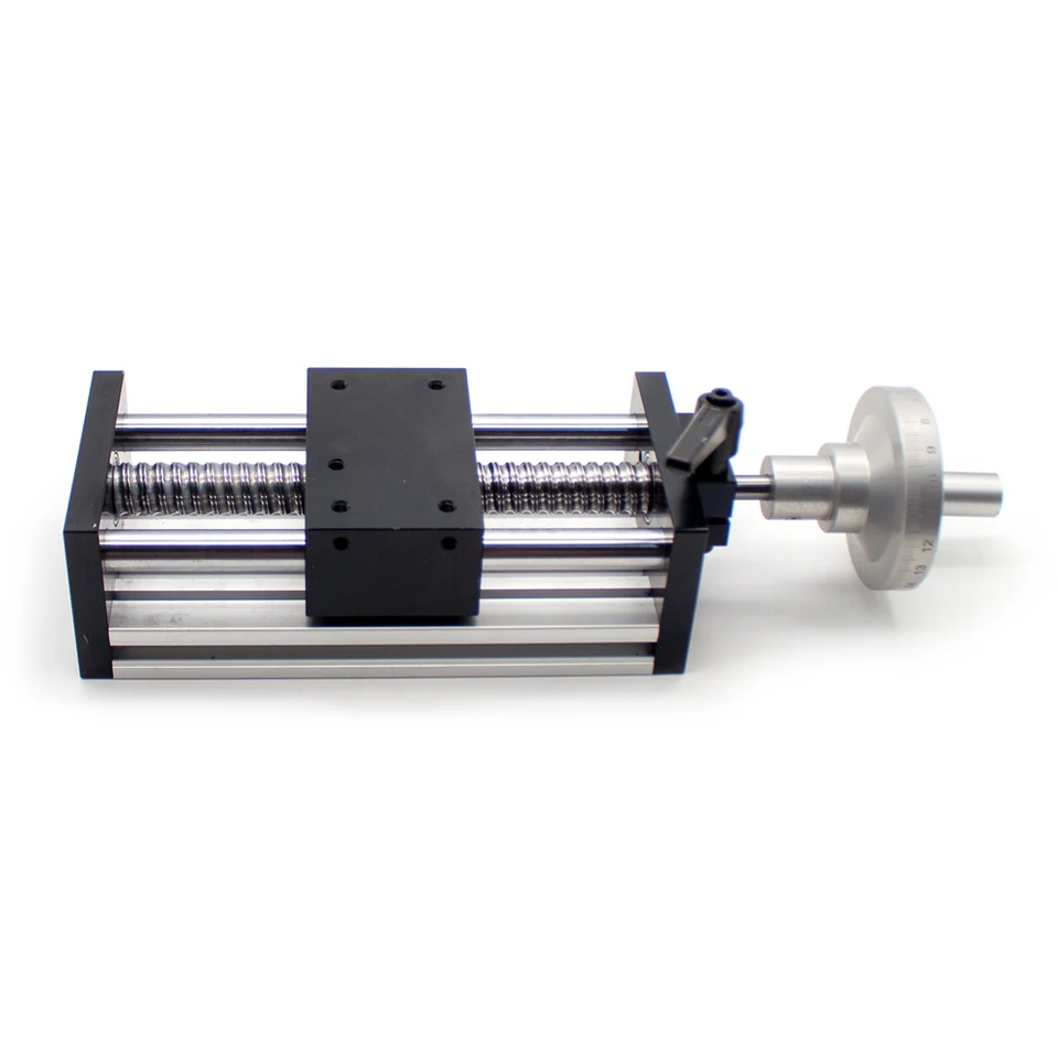 Lineaire Stadiumactuator, EBX1605-200-S 200mm Slag Handmatige Kogelomloopspindel Lineaire Rail Geleider Stage Met Handwiel Voor Industrieel