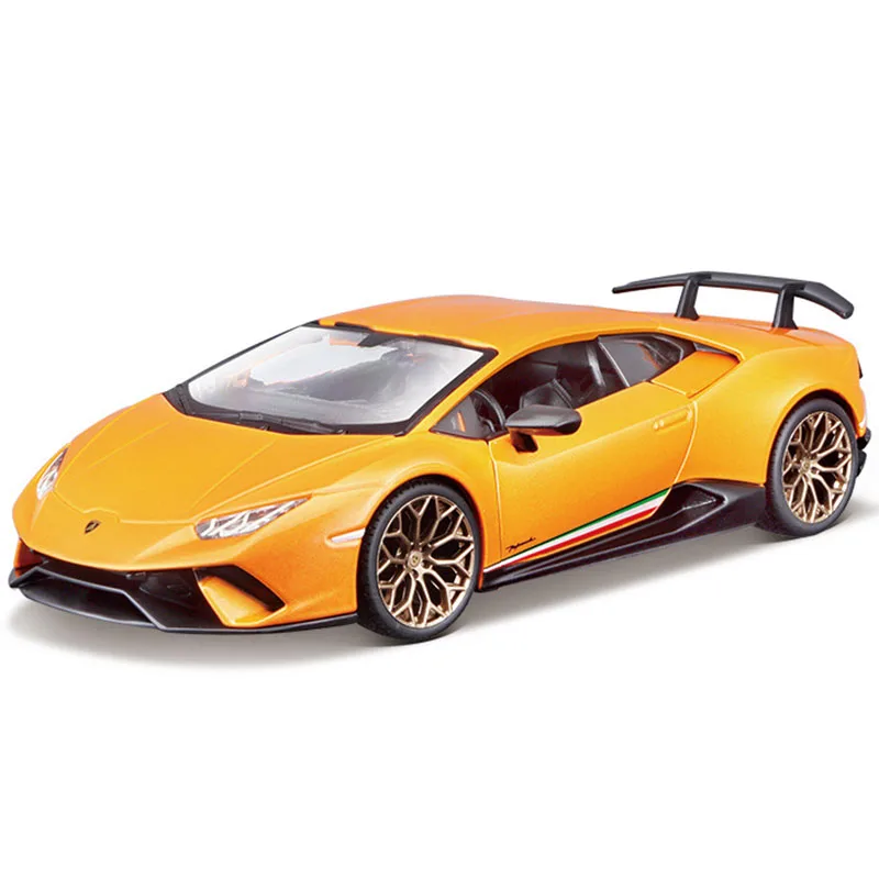 

1:24 Scale Lamborghini Huracan Performmante Car Model Bburago 1/24 Metal Yellow Diecast Miniature Vehicle Toys Model Men Gift