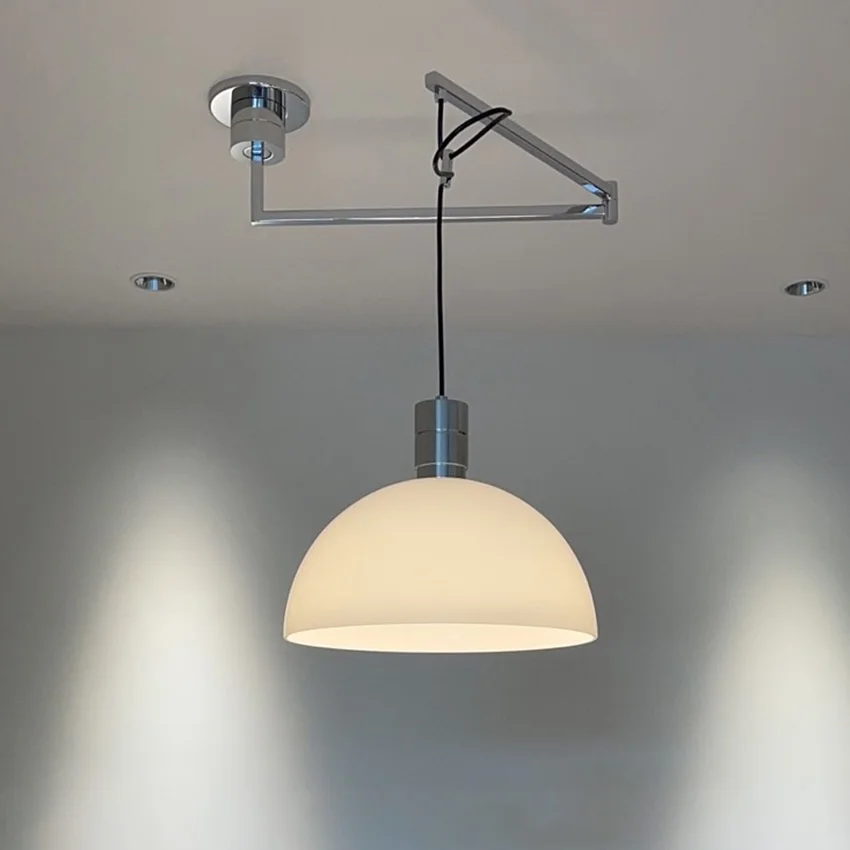 Eigendom Krijt meerderheid Moderne Eenvoudige Bauhaus Hanglamp Nordic Chrome Zwart Wit Living Eetkamer  Slaapkamer Verstelbare Arm Creatieve Opknoping Licht| | - AliExpress