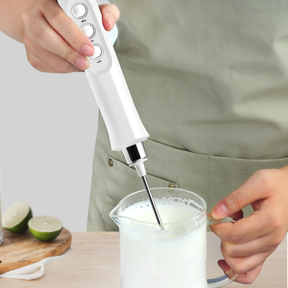 

Electric Milk Frother 3In 1 Wireless Handheld Egg Frother Blender With USB Mini Coffee Frothing Wand Mixer For Coffee Cappuccino