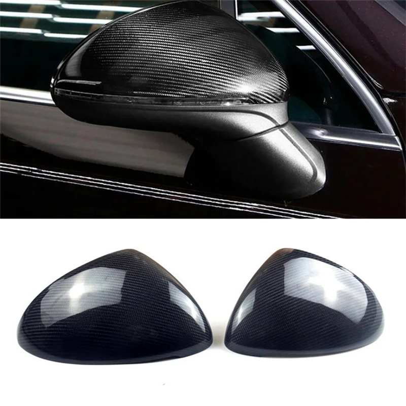 

Real Carbon Fiber Car Side Rearview Mirror Cover for 2015-2017 Porsche Cayenne Rear View Case Shell Cap