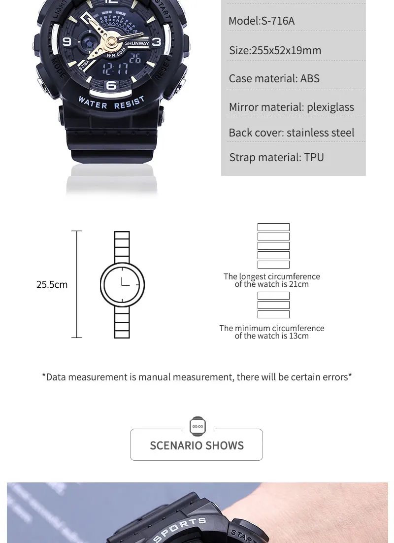 New Men Sport Watch Waterproof Style Digital Watches For Men Alarm Chrono Led Electronic Clock Square Man Wristwatch 2022