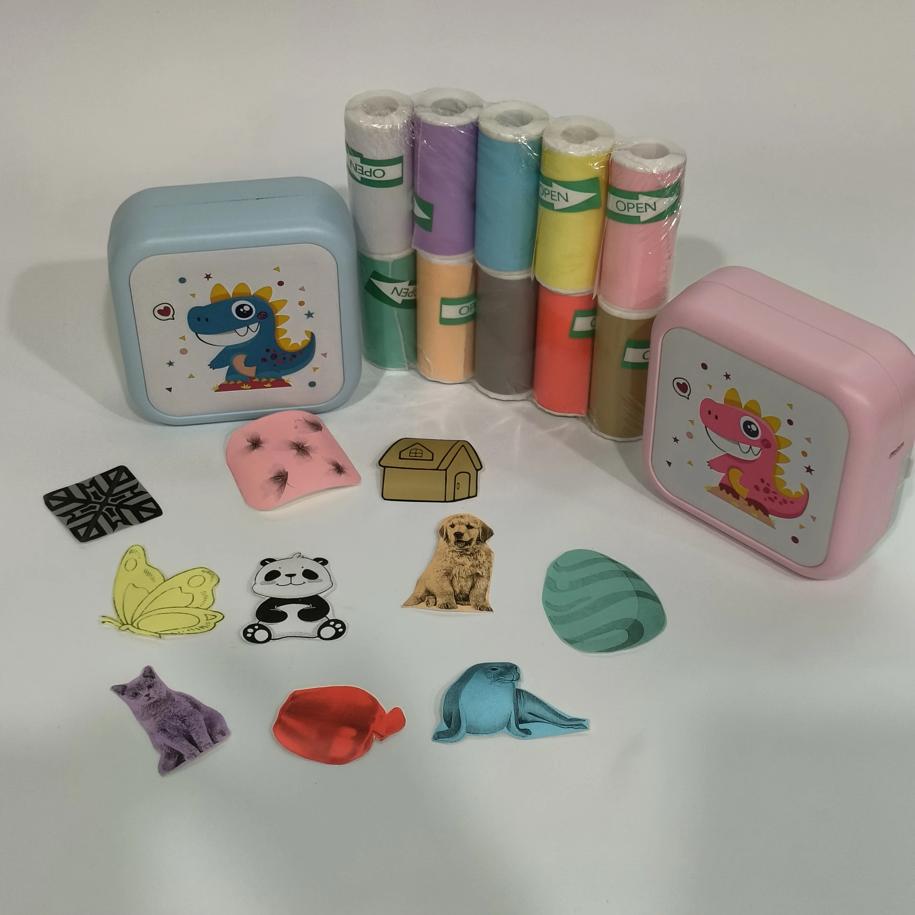 10 Rolls/20 Rolls of Colorful Adhesive Paper, Mini Thermal Printing Paper Rolls 57mm Wide, Suitable for Mini Portable Wireless