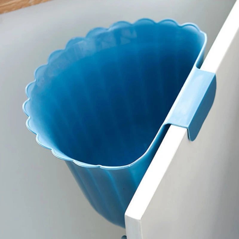 Over The Cabinet Kitchen Trash Can Flower Shape Cabinet Door Hanging Dustbin Creative Hanging Trash Can
