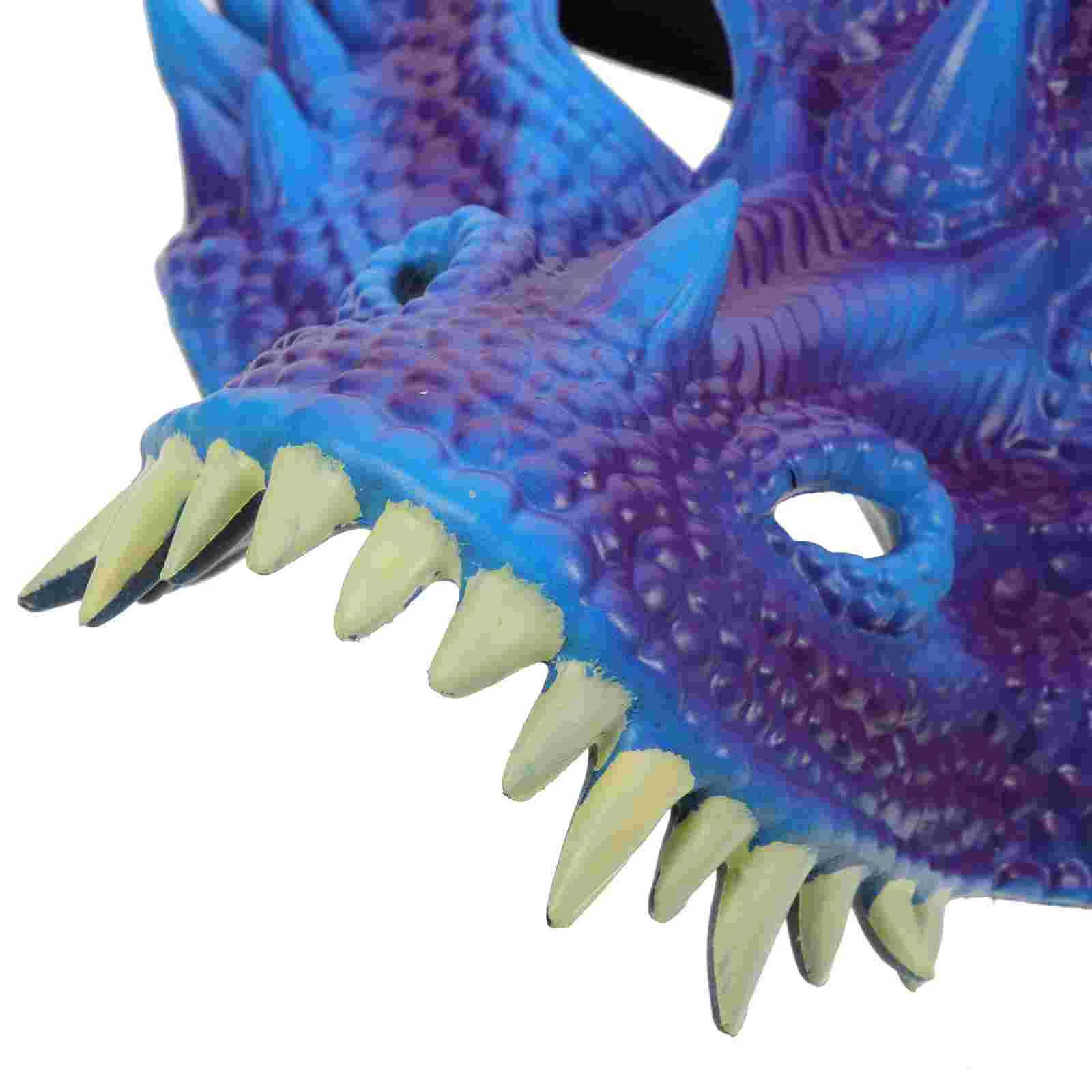 Aqua Dragon Mask Halloween Costumes Adult Masquerade Decorations Lightweight Reusable PU Cosplay Mask Bulk Dragon Masks Festive