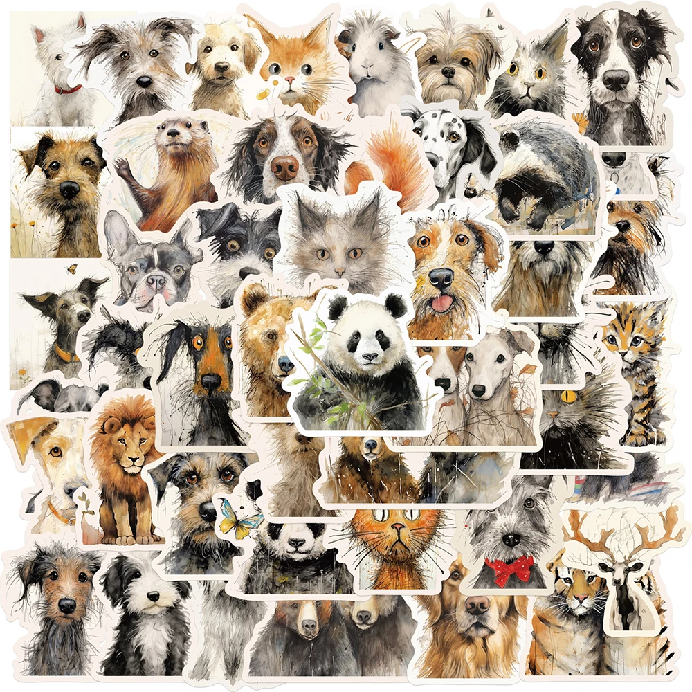 

10/30/50Pcs Cute Cartoon Animals Decoration Stickers Kawaii Anime Aesthetic Waterproof Decal for Fridge Stationery Bottle Helmet