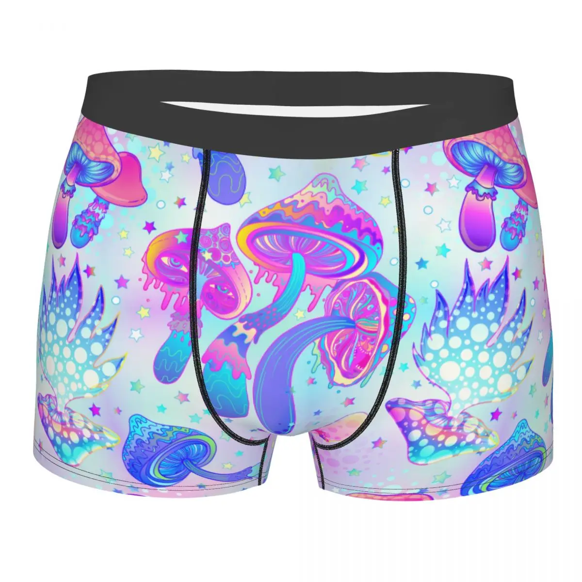 

Sexy Boxer Psychedelic Mushrooms Shorts Panties Briefs Men's Underwear Magic Hippie Breathable Underpants for Male Plus Size