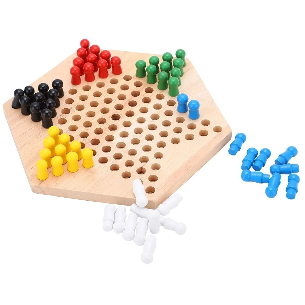 Chinese Checkers Wooden Board Game For Kids Family Play Board Game Table Games