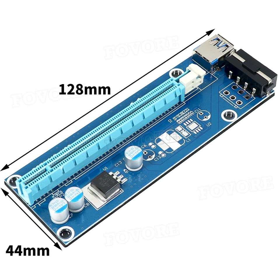 ライザーカードモレックス4Pin pcie pci-e pci expressアダプター