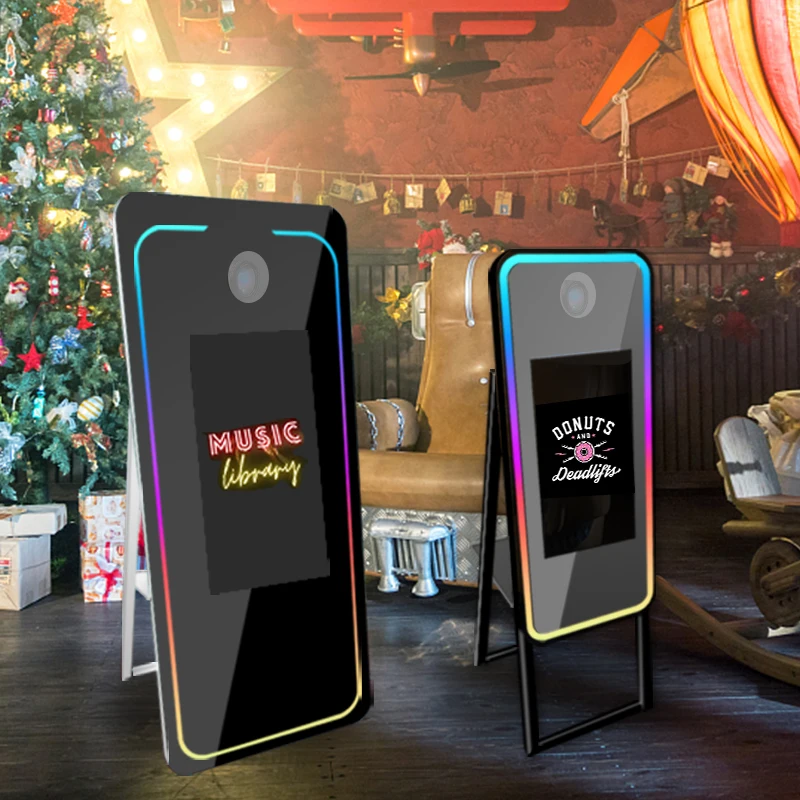 Portable Magic Mirror Touch Screen Selfie Photo Booth Machine 40 Inch