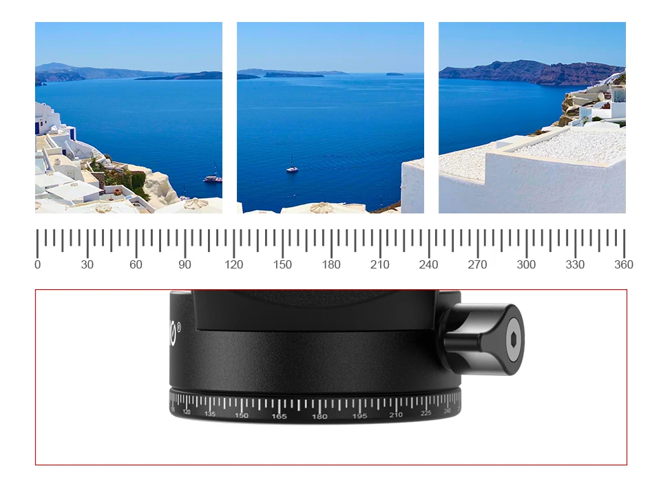 Leichte Mini Video Stativ Kopf Tilt Pan Mount Arca Swiss Schnellwechselplatte Panorama Flüssigkeit Video Kopf DSLR Kamera Stativ – Detail 7
