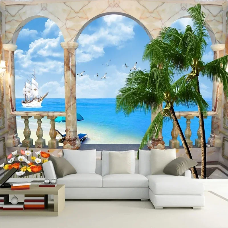 Photo Wallpaper 3D stereo Mediterranean style Mural Living Room Bedroom Theme Hotel Theme Hotel Backdrop home Decor Wall Papers