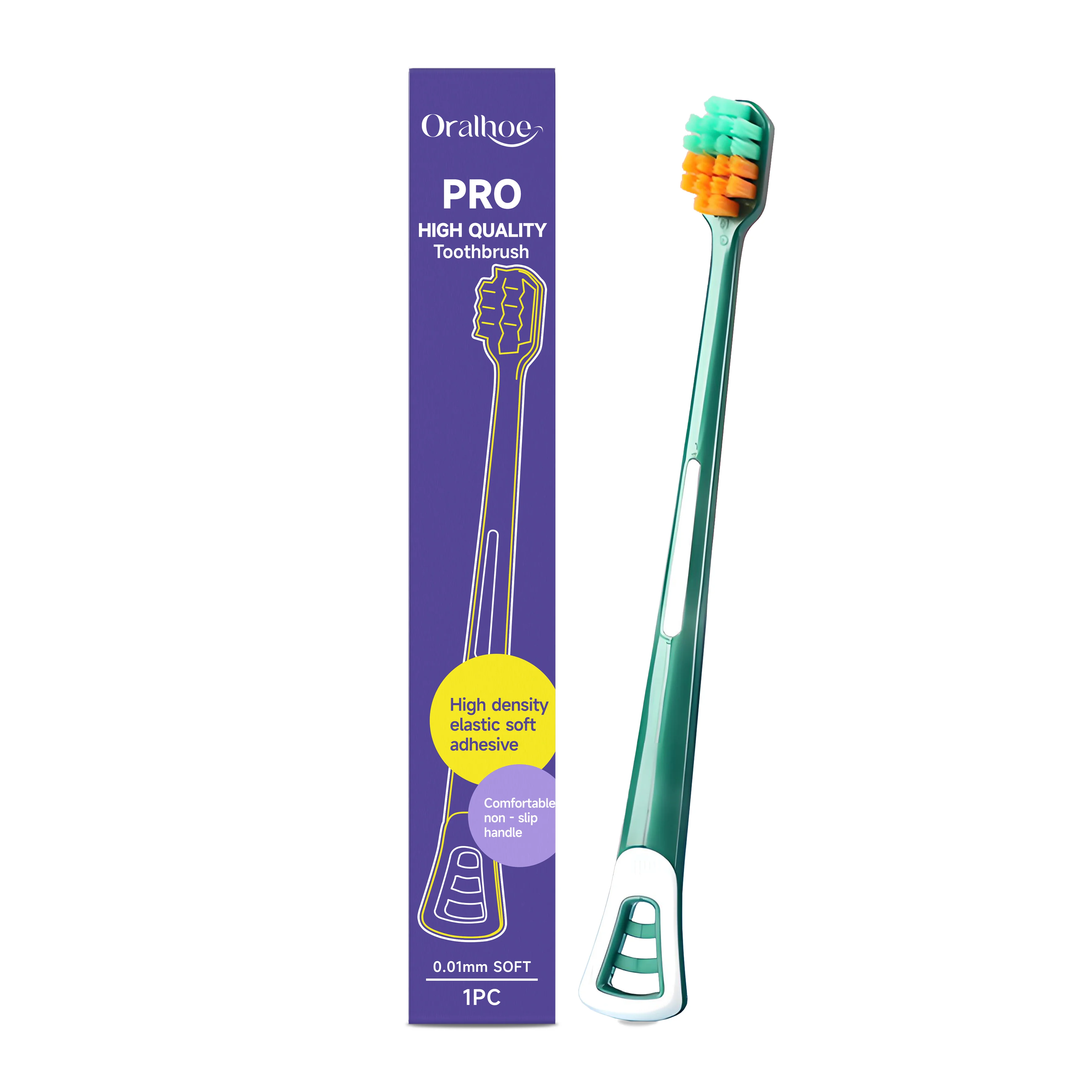 Gum-Care Wide-Head Toothbrush - Gentle Daily Soft-Bristle Design, Cleans Teeth, Protects Gums, For Oral Care