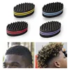 Oval Double Sides Magic Twist Hair Brush Sponge Brush For Natural Afro Coil Wave Dread Sponge Brushes Hair Braids Braiding Hair 2