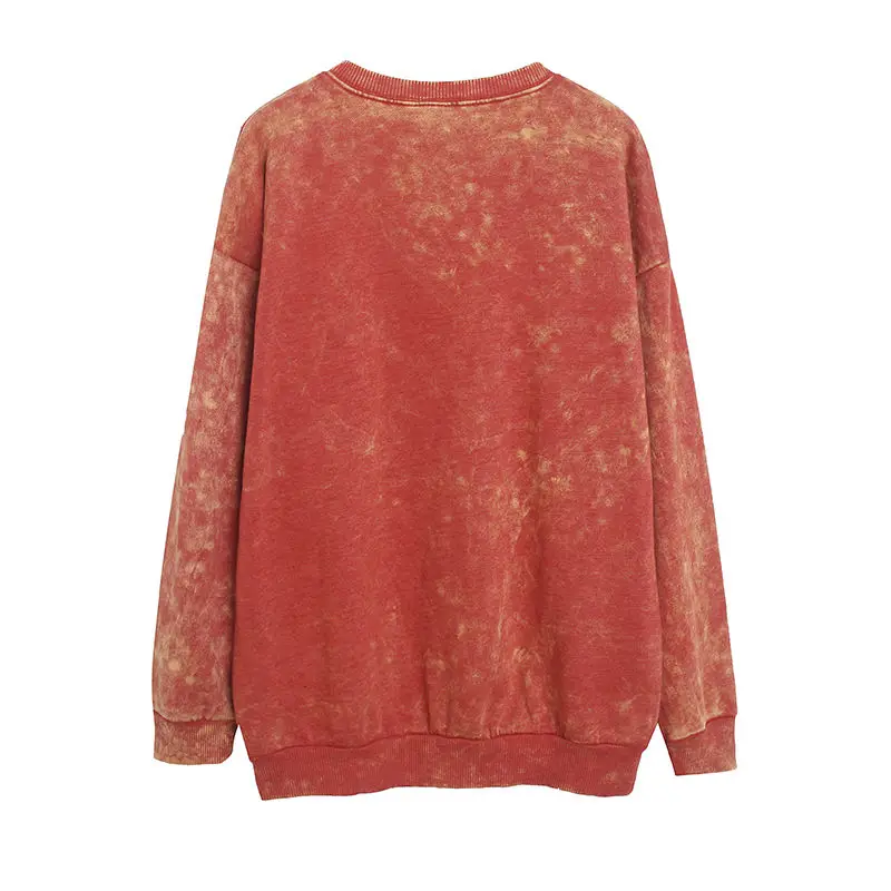 Korean Style High Street 2023 Autumn Winter New Butterfly Printing Sweatshirt Loose Ins Oversize Casual Sweatshirt