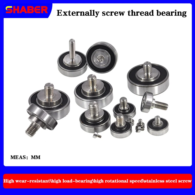 Manufacturer Supply provides threaded special guide wheels external thread bearings screw bearings, guide wheels bearings