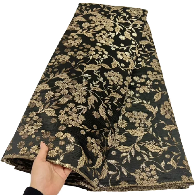 

2023 High Quality African Nigerian Tulle Lace Fabric Organza Embroidery Guipure Party Gown Dress Brocade Jacquard French 5Yard