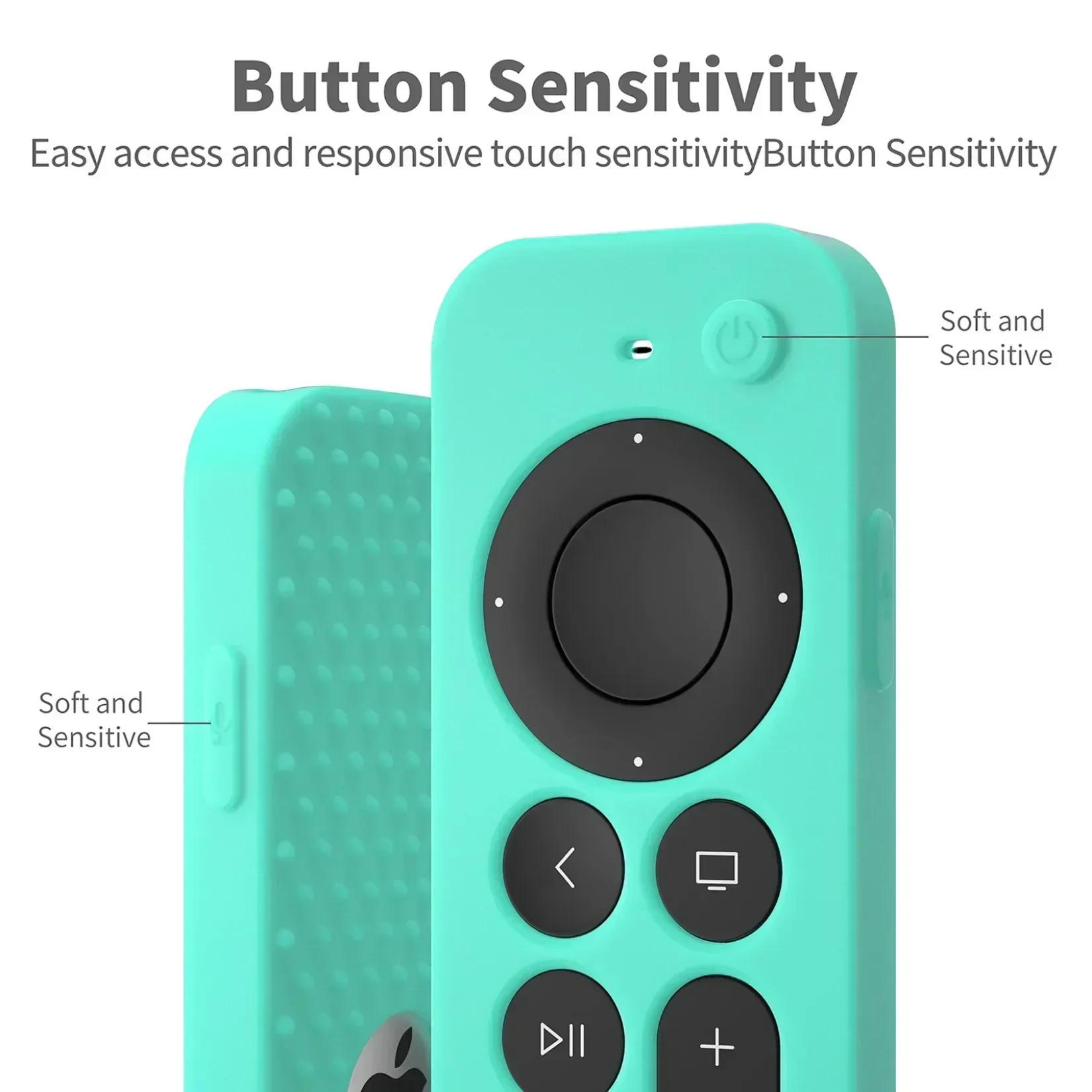 Silicone remote case, suitable for Apple TV Siri Remote Gen 3, compatible with Apple TV 4K Gen 2 remote case apple tv 5