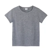 T-shirt d'été à manches courtes pour enfants de 2 à 12 ans, vêtements en coton pour bébés garçons et filles, t-shirt uni pour nourrissons, hauts pour enfants 4