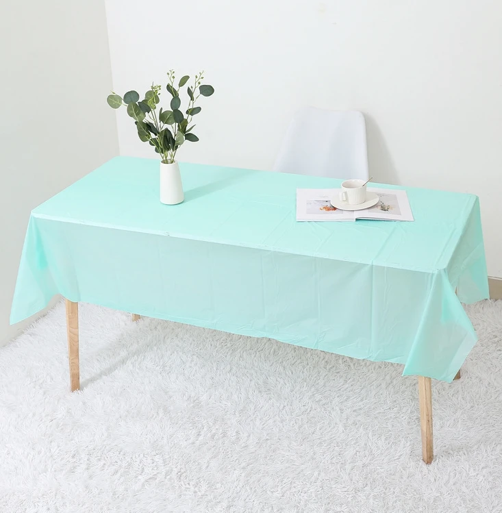 1pc Reusable Tablecloths BPA Free Plastic 137x183cm Dining Table Cover Cloth for Parties Picnic Camping Outdoor Disposable 4