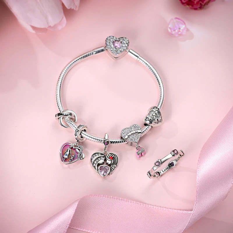 새로운 Pulseira  오리지널 나 팔찌 여성 맞는 브랜드 나 매력 비즈 DIY 여성을위한 보석 만들기 선물