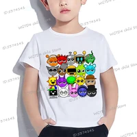 Sprunki T-shirt For Boys Girls Fashion Kids Tees Cute Game Figure Tshirt Summer Short Sleeve Anime Tops Sprunki T Shirt Gifts 2