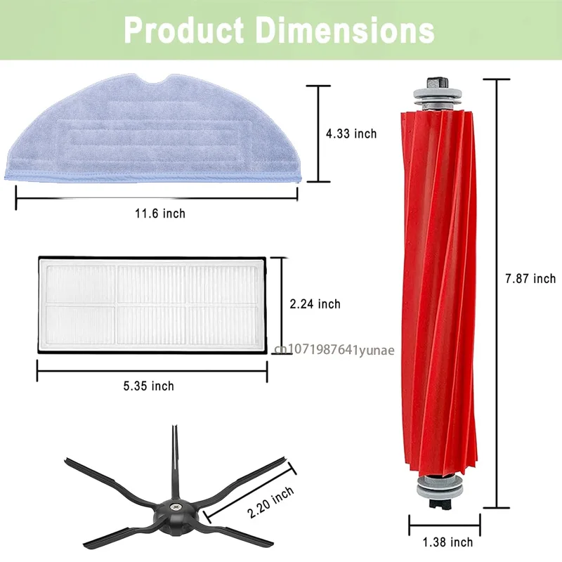 Premium Floor Roller Brush Accessory for Robotic Vacuum Cleaners