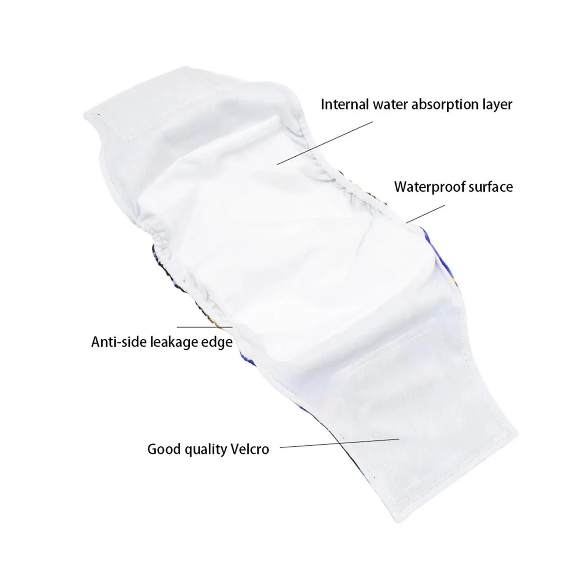 Washable High Absorbency Male Dog Belly Band & Reusable Puppy Wrap