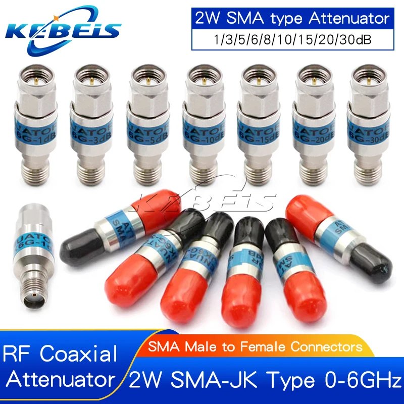 2X RF Coaxial DC Block DC-6Ghz SMA Tri-Element Alloy