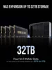 GMKtec G9 Twin Lake N150 Dual-system 4-bay NAS Mini PC DDR5 12GB on Board 64GB EMMC M.2 2280 SSD Dual 2.5G Lan WIFI 6 BT5.2 2