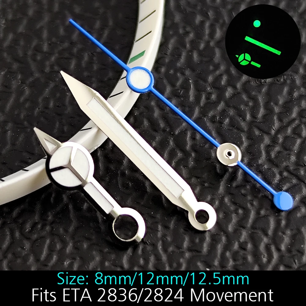 Luminous Green/Blue-Green Watch Hands - Premium Replacement Parts