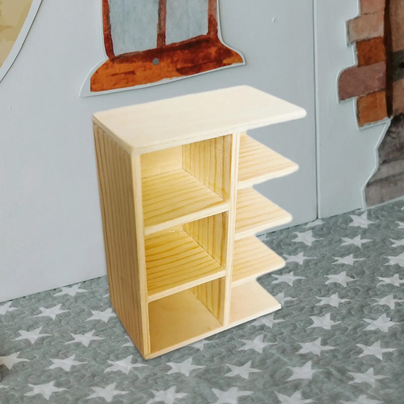 

1/12 Dollhouse Bookcase Toy Decor Crafts Living Room Dolls House Furniture