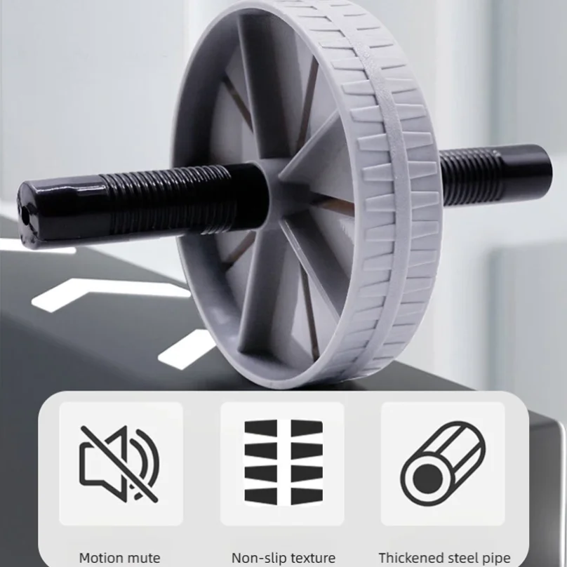 Abdominal Wheel Strong Load Bearing Non-slip Roller Strengthen Muscle Exercise Equipment Fitness Training Home Use Silent 6