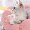 Soft Plush Pet Cat Nest Flower Cat Nest Cat Winter Warm Plush Cat Nest Four Seasons Dog Nest Cat Bed Cat Dog Mat Pet Supplies 3