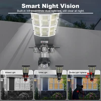 Солнечная камера с тройным объективом 15MP 4G и дистанционным управлением, уличный фонарь на солнечной энергии, внешние камеры мониторинга, поддержка гуманоидного трека — изображение 6