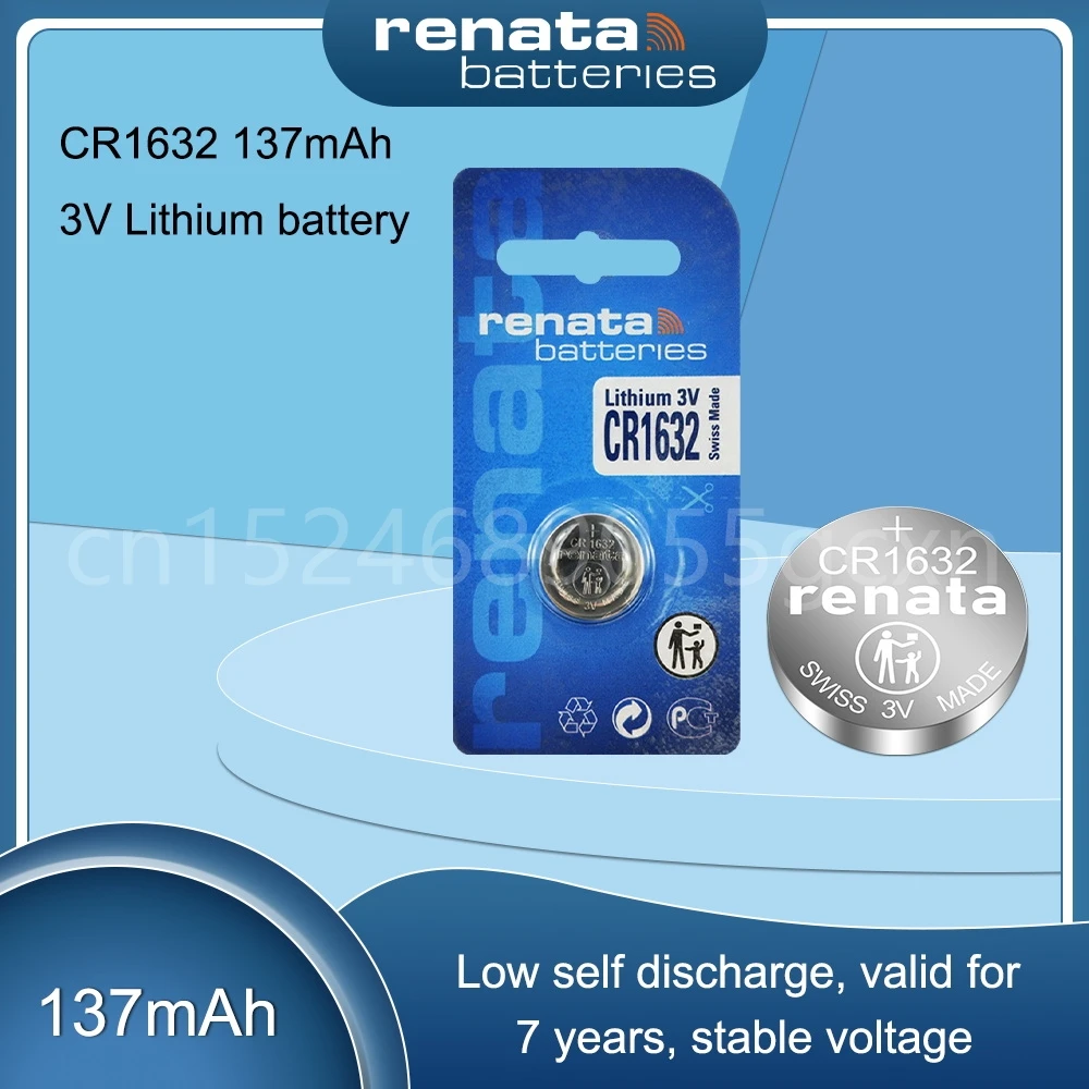 Renata CR1632 CR 1632 3V 리튬 배터리, DL1632 ECR1632 BR1632 GPCR1632, 리모컨 시계 계산기 단추 셀용