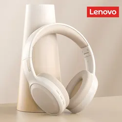 Lenovo TH30 Wireless Bluetooth Foldable Headphones with Mic - 250mAh Battery (TH30 Beige White)