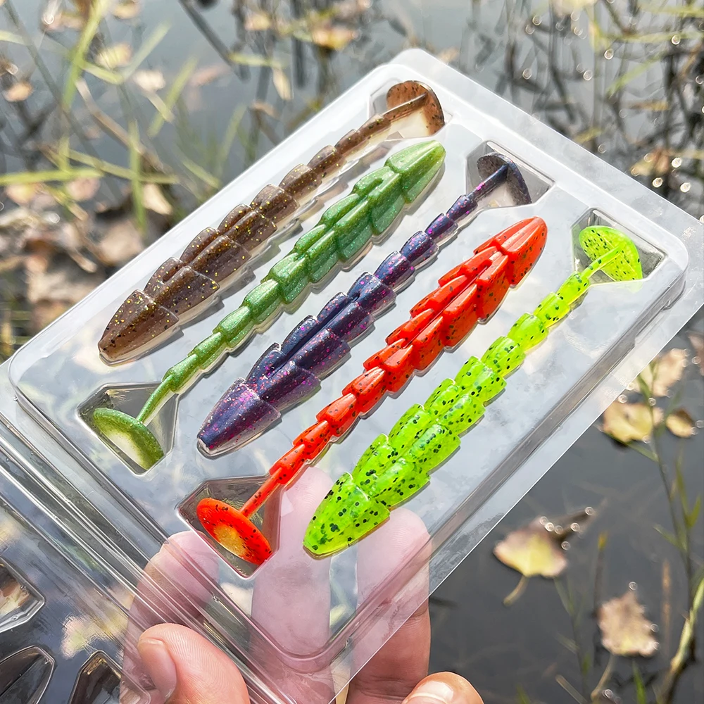 Spinpoler Salted Soft Fishing Lure Silicone Bait Swimbait Shad Worm T Tail  Jigging Wobblers Artificial Baits Plastic Bass Perch