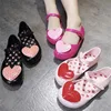 Mini Melissa New Style Valentine's Day Children Summer Roma Sandals Heart Design Girl Fashion LOVE Jelly Shoes Kids Beach Sandal 1