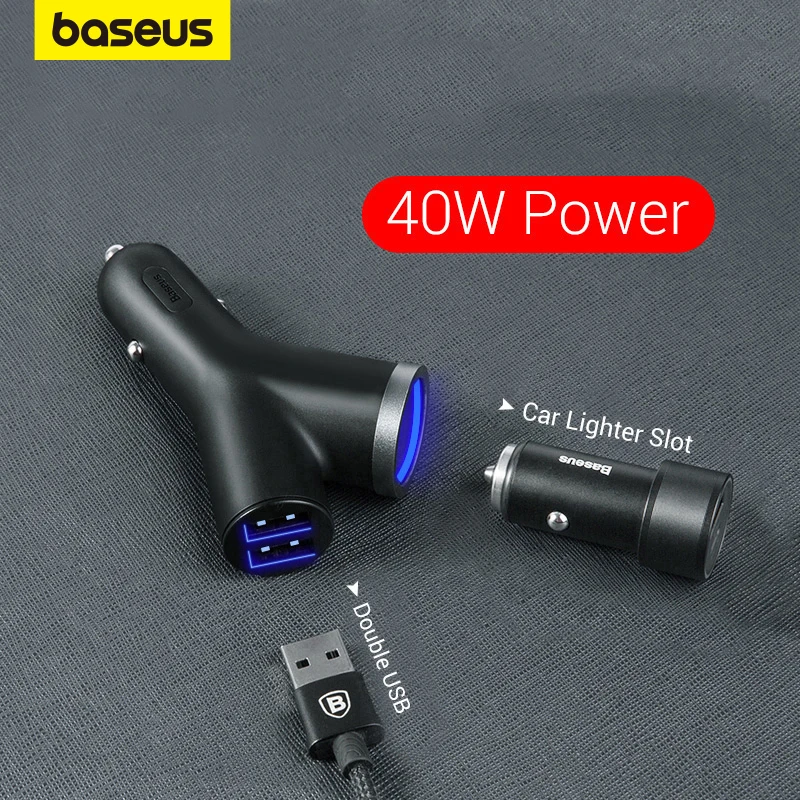 Baseus40WCarChargerforUniversalMobilePhoneDualUSBCar