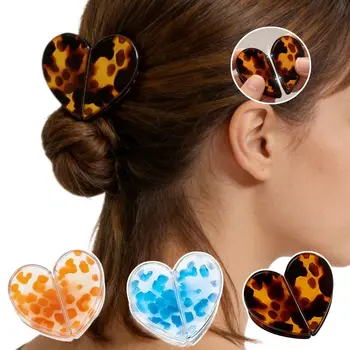 Clip per capelli magnetica con chiusura magnetica che evita lo scivolamento. Clip magnetica piatta a forma di cuore che evita i segni di pressione.