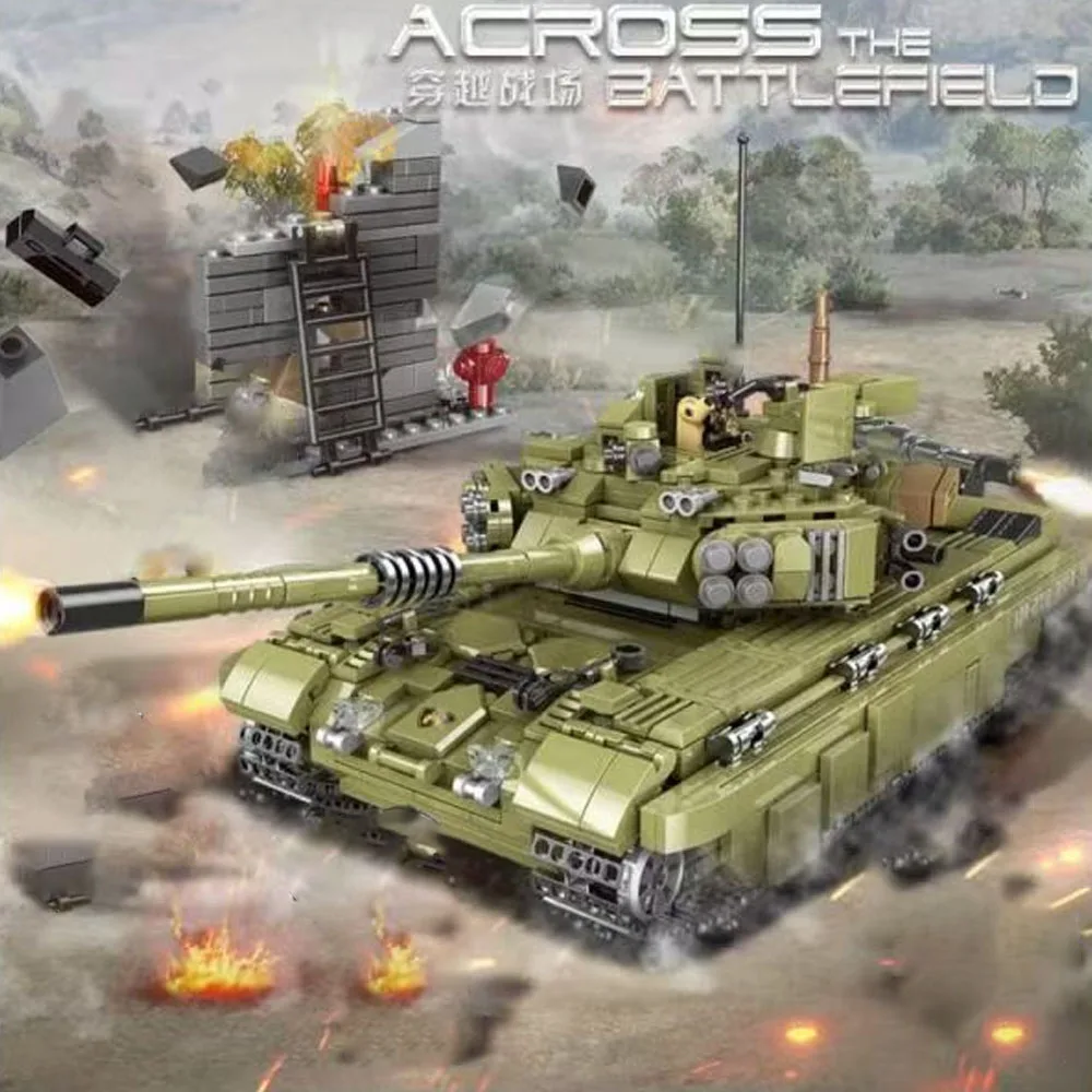 In stock Army Tiger Tank 1386PCS Building Blocks Bricks Compatible Technical Classic Military War Weapons Boy Toy Gift