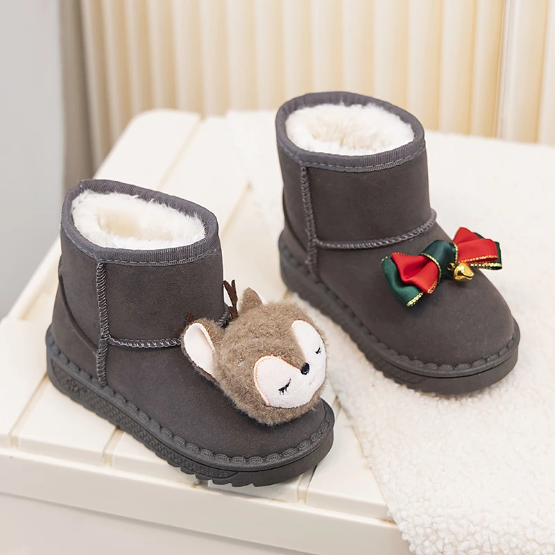 Cotton Thermal Snow Boots for Kids Winter