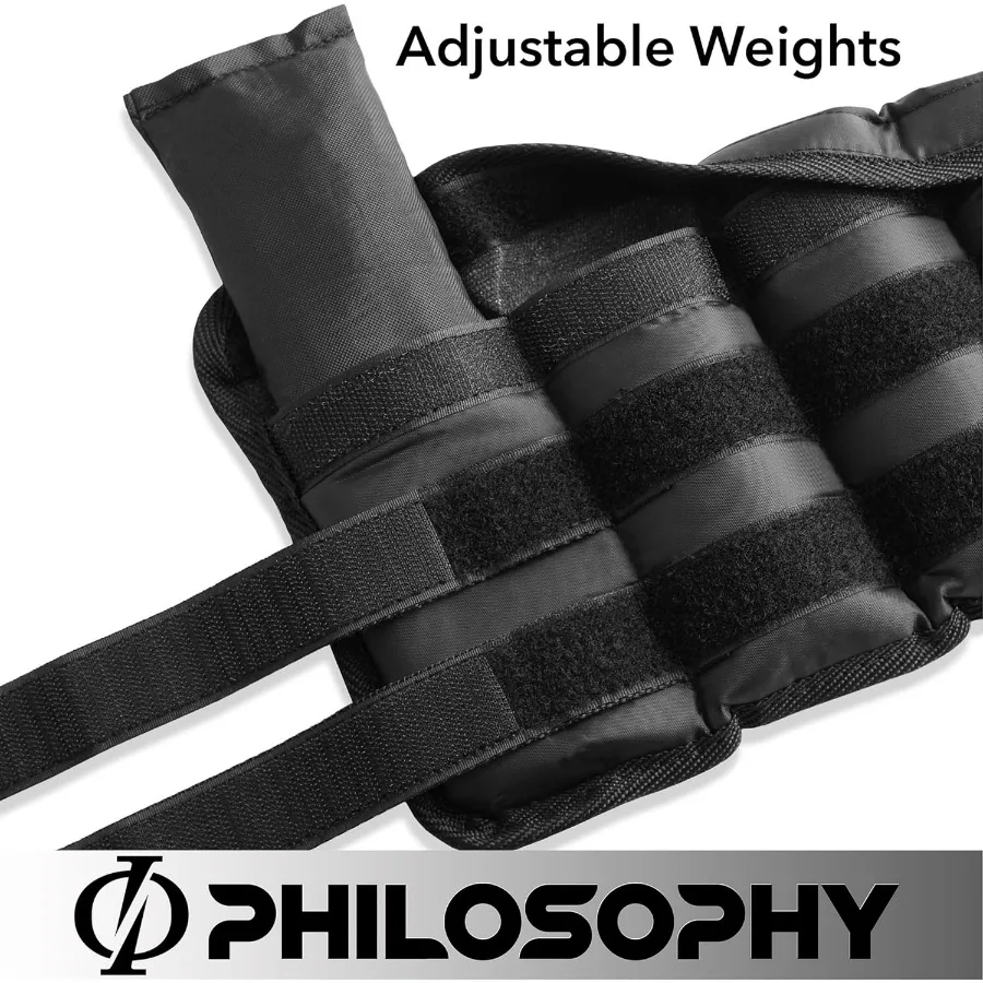 Adjustable Ankle Wrist Weights Pair, Arm Leg Weight Straps Set with Removable Weights