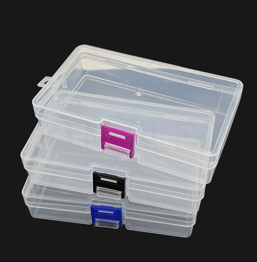 

Transparent Plastic Storage Jewelry Box Empty storage box Container For Beads Earring Box For Jewelry Rectangle Case 146*85*35mm
