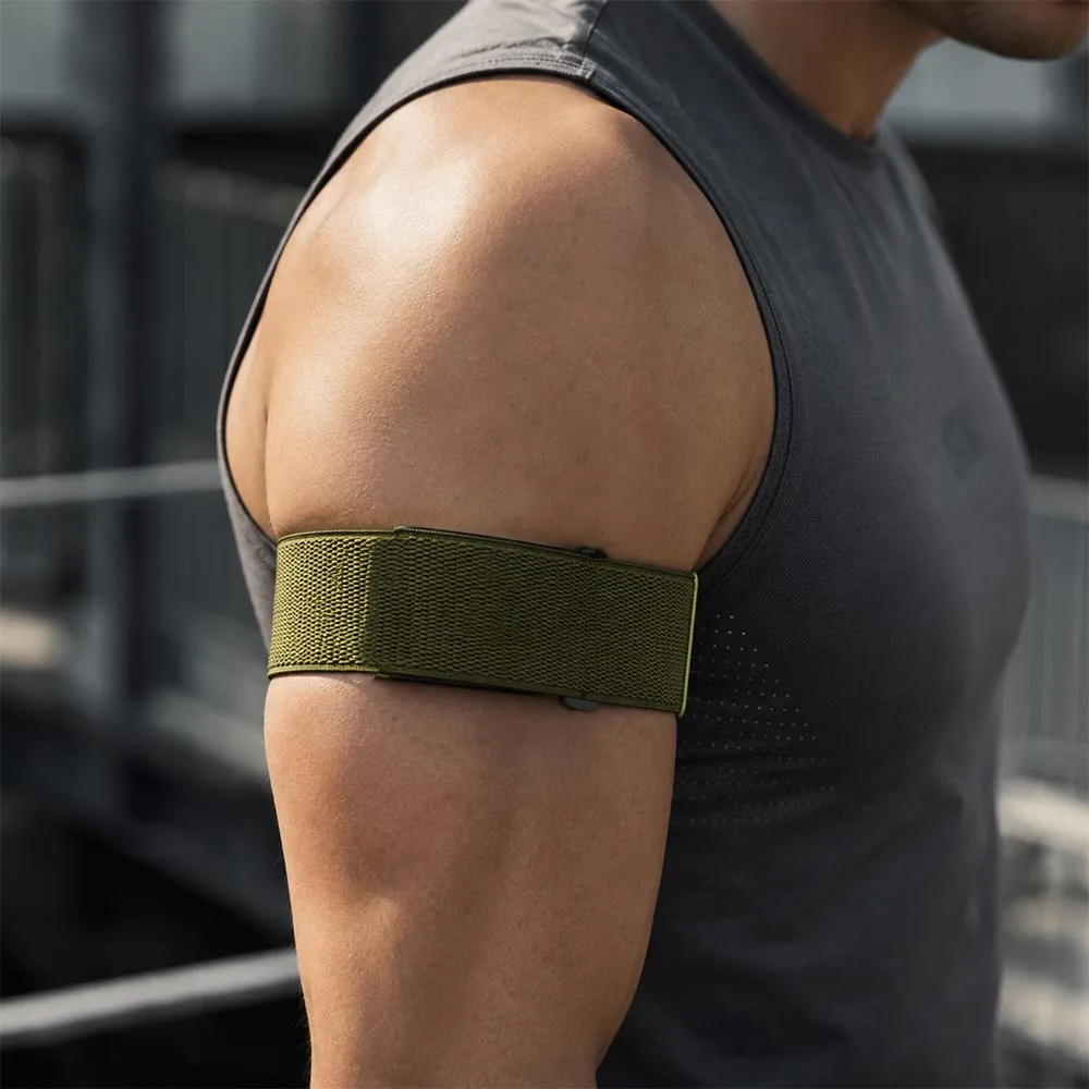 Nylon Woven Adjustable Fitness Tracker Bicep Strap - Breathable Arm Wristband Replacement